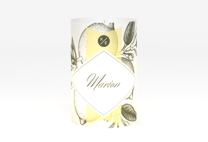 Windlicht Hochzeit Lemon Windlicht mit mediterranem Zitronen-Kupferstich