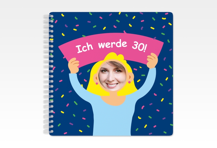 Gästebuch Geburtstag Comic Woman Ringbindung