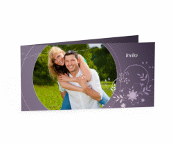 Klick: Details zu Inviti matrimonio collezione Siena anzeigen Inviti matrimonio collezione Siena DIN lang Klappkarte lila