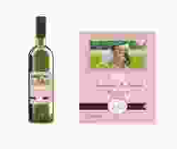 Etichette vino matrimonio collezione Malaga Etikett Weinflasche 4er Set rosa