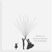 Wedding Tree Leinwand Ballons Beatrice Girl (bis 40 Gäste) 30 x 30 cm