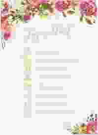 Tagesablauf Poster Hochzeit "Flowerbomb" 50 x 70 cm Poster beige