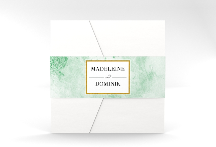 Hochzeitseinladung Marble Pocketfold hochglanz