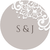 Klick: Details zu Aufkleber Hochzeit "Vintage" anzeigen Aufkleber Hochzeit Vintage Aufkleber, selbstklebend, rund grau mit floraler Spitze