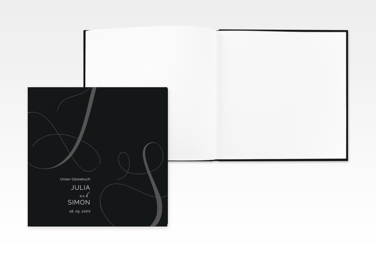 Gästebuch Creation Eheschließung 20 x 20 cm, Hardcover schwarz