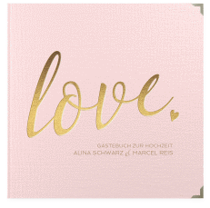Klick: Details zu Gästebuch Selection Hochzeit "Glam" anzeigen Gästebuch Selection Hochzeit Glam Leinen-Hardcover rosa