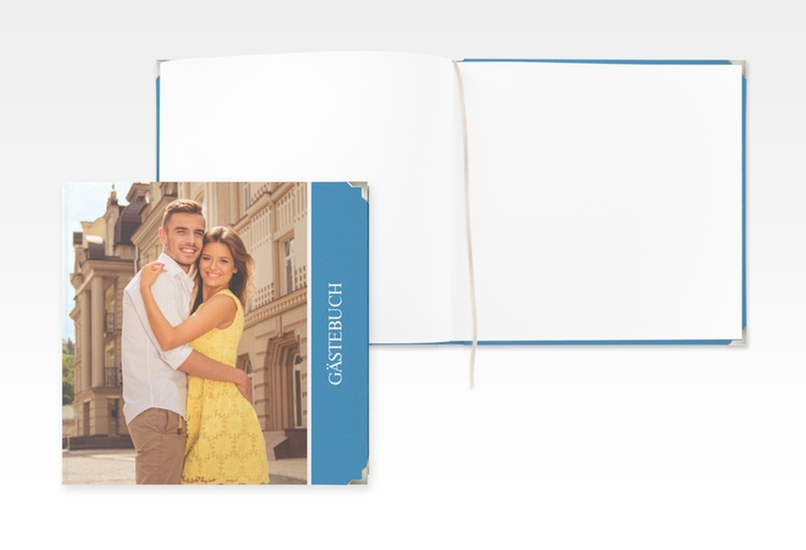 Gästebuch Selection Hochzeit Classic Leinen-Hardcover blau