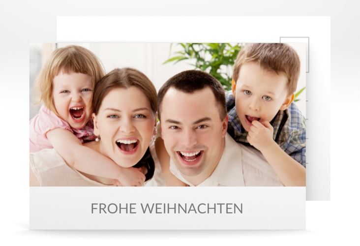 Weihnachtskarte Cozy A6 Postkarte weiss hochglanz zum selbst Gestalten mit Foto