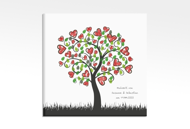 Wedding Tree Leinwand Hochzeitsbaum William (bis 100 Gäste) 30 x 30 cm