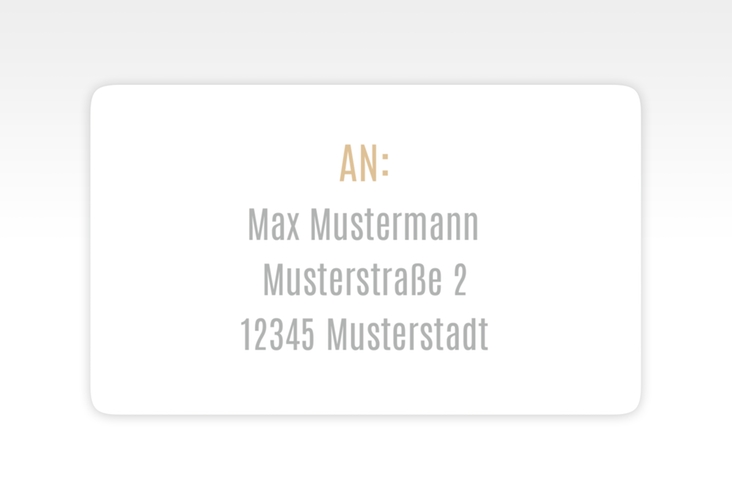 Empfängeretikett Hochzeit Memory 63,5 x 38,1 mm beige