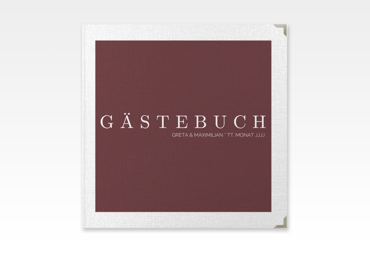 Gästebuch Selection Hochzeit Simply Leinen-Hardcover rot