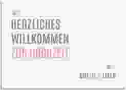 Willkommensschild Hochzeit Couple 70 x 50 cm Leinwand rosa