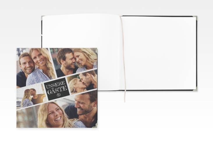 Gästebuch Selection Hochzeit Rise Leinen-Hardcover schwarz