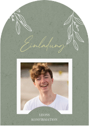 Klick: Details zu Kommunionseinladung "Grüne Natur" anzeigen Kommunionseinladung "Grüne Natur"