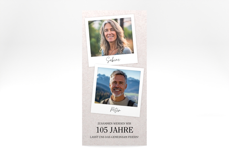 Einladung Geburtstag Gemeinsam feiern lange Karte hoch