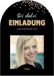 Einladungskarte Jugendweihe "Glimmer"