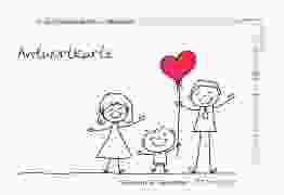 Antwortkarte Hochzeit Family A6 Postkarte weiss