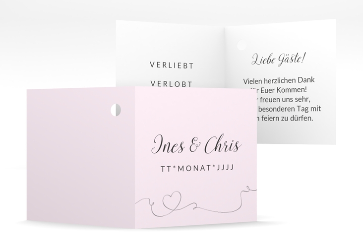 Geschenkanhänger Hochzeit Dolce Geschenkanhänger 10er Set rosa hochglanz