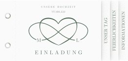 Klick: Details zu Hochzeitseinladung "Infinity" anzeigen Hochzeitseinladung Infinity Booklet gruen