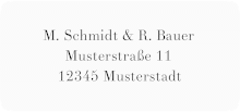 Klick: Details zu Absenderetikett Hochzeit "Hands" anzeigen Absenderetikett Hochzeit Hands 45,7 x 21,2 mm weiss mit sich haltenden Händen im Monoline-Stil