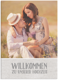 Klick: Details zu Willkommensschild Hochzeit "Landliebe" anzeigen Willkommensschild Hochzeit "Landliebe" 50 x 70 cm Leinwand braun