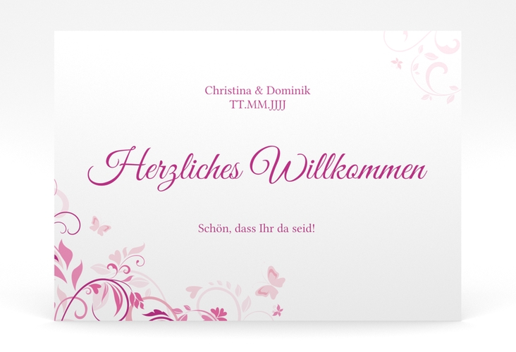 Willkommensschild Poster Lilly 70 x 50 cm Poster