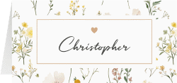 Tischkarte Hochzeit "Blumenwiese"