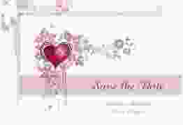 Save the Date-Karte Hochzeit Triest A6 Karte quer pink