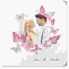 Gästebuch Selection Hochzeit Schmetterlinge Leinen-Hardcover pink