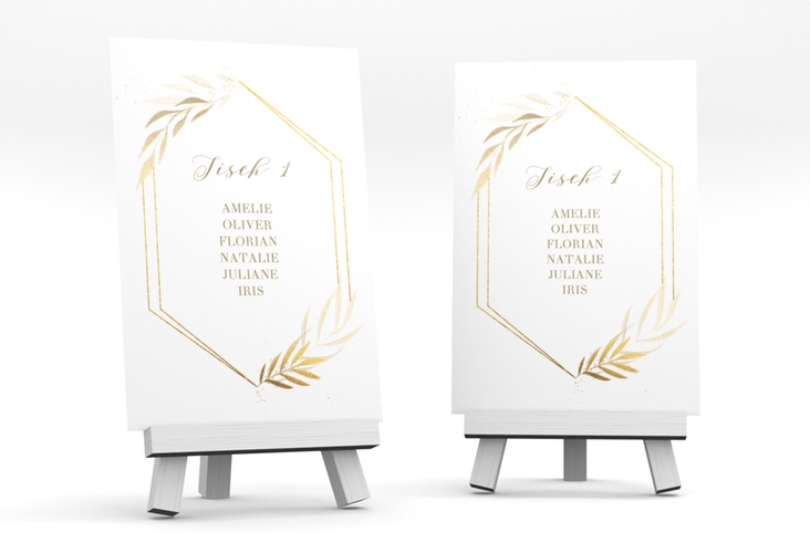 Tischaufsteller Hochzeit Eleganza Tischaufsteller weiss