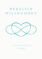 Klick: Details zu Willkommensschild Poster "Infinity" anzeigen Willkommensschild Poster Infinity 50 x 70 cm Poster tuerkis