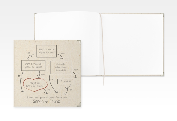 Gästebuch Selection Hochzeit Entscheidung Leinen-Hardcover beige
