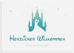 Klick: Details zu Willkommensschild Leinwand "Castle" anzeigen Willkommensschild Leinwand Castle 70 x 50 cm Leinwand tuerkis