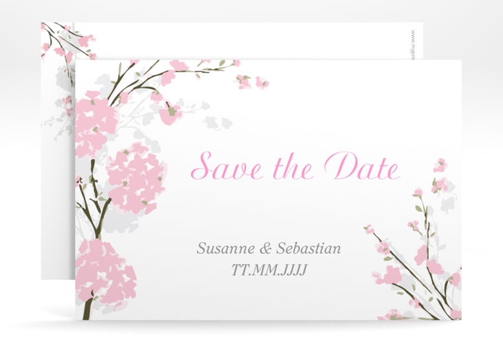Save the Date-Karte Hochzeit Salerno A6 Karte quer rosa