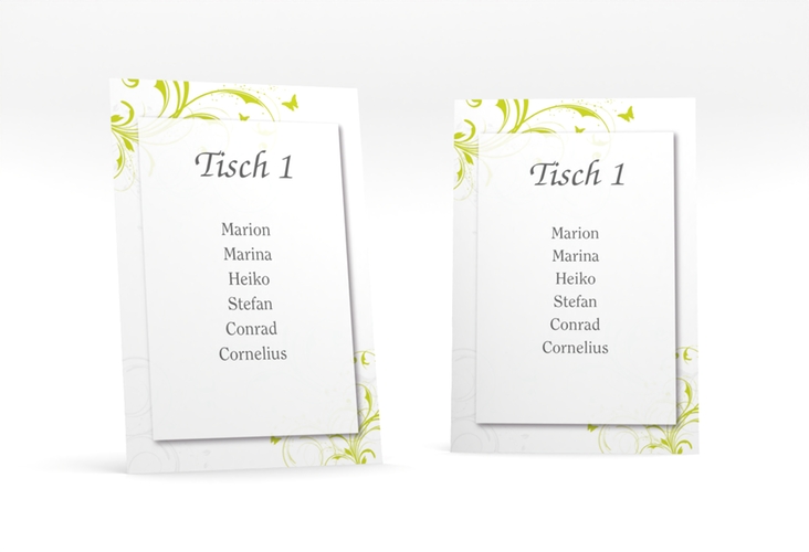 Tischaufsteller Hochzeit Palma Tischaufsteller gruen