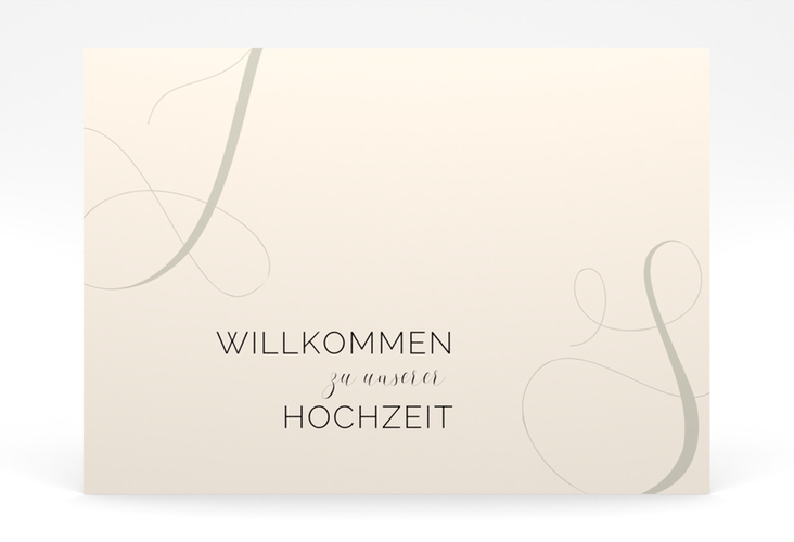 Willkommensschild Poster Eheschließung 70 x 50 cm Poster beige