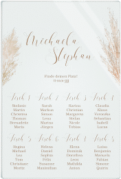 Klick: Details zu Sitzplan Acryl Hochzeit "Pampasgras" anzeigen Sitzplan Acryl Hochzeit Pampasgras 40 x 60 cm Acryl beige