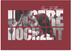 Willkommensschild Leinwand Letters 70 x 50 cm Leinwand rot