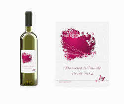 Klick: Details zu Etichette vino matrimonio collezione Milano anzeigen Etichette vino matrimonio collezione Milano Etikett Weinflasche 4er Set fucsia