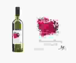 Etichette vino matrimonio collezione Milano Etikett Weinflasche 4er Set rot