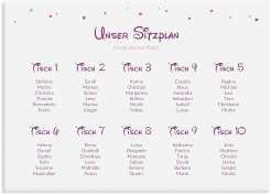 Klick: Details zu Sitzplan Leinwand Hochzeit "Castle" anzeigen Sitzplan Leinwand Hochzeit Castle 70 x 50 cm Leinwand pink