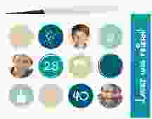 Einladung 40. Geburtstag "Circles"