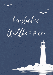 Willkommensschild Poster "Leuchtturm"