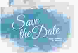 Save the Date-Postkarte "Frozen" DIN A6 Postkarte blau