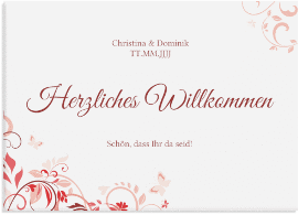 Klick: Details zu Willkommensschild Leinwand "Lilly" anzeigen Willkommensschild Leinwand "Lilly" 70 x 50 cm Leinwand pink