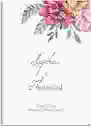 Willkommensschild Hochzeit Blooming 50 x 70 cm Leinwand weiss
