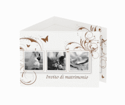 Klick: Details zu Inviti matrimonio collezione Palma anzeigen Inviti matrimonio collezione Palma A6 doppelt geklappt marrone