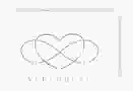 Verlobungskarte Hochzeit Infinity A6 Postkarte grau