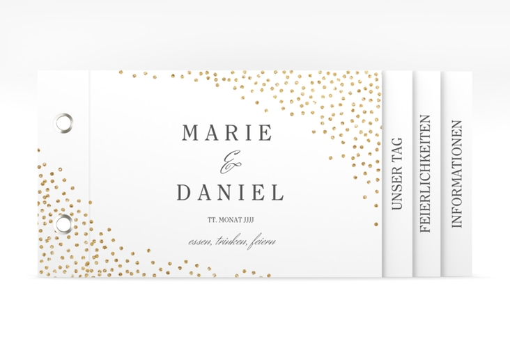 Hochzeitseinladung Glitter Booklet