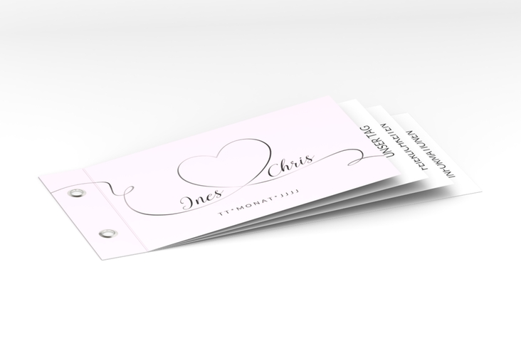 Hochzeitseinladung Dolce Booklet rosa